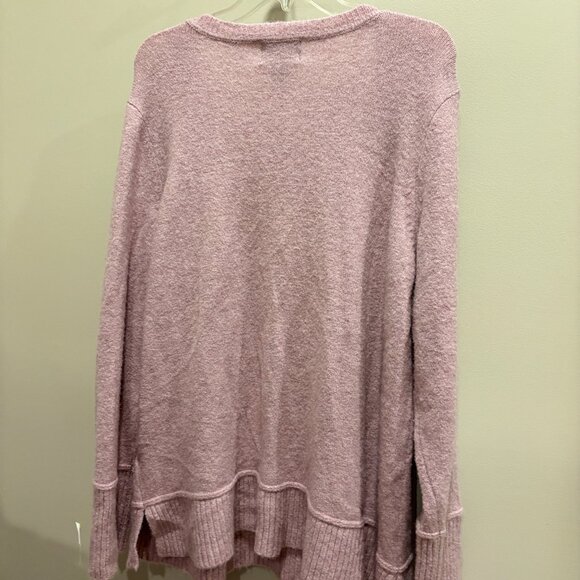 Cynthia Rowley Pink V-neck long sleeve pullover sweater, 2X - Picture 7 of 7